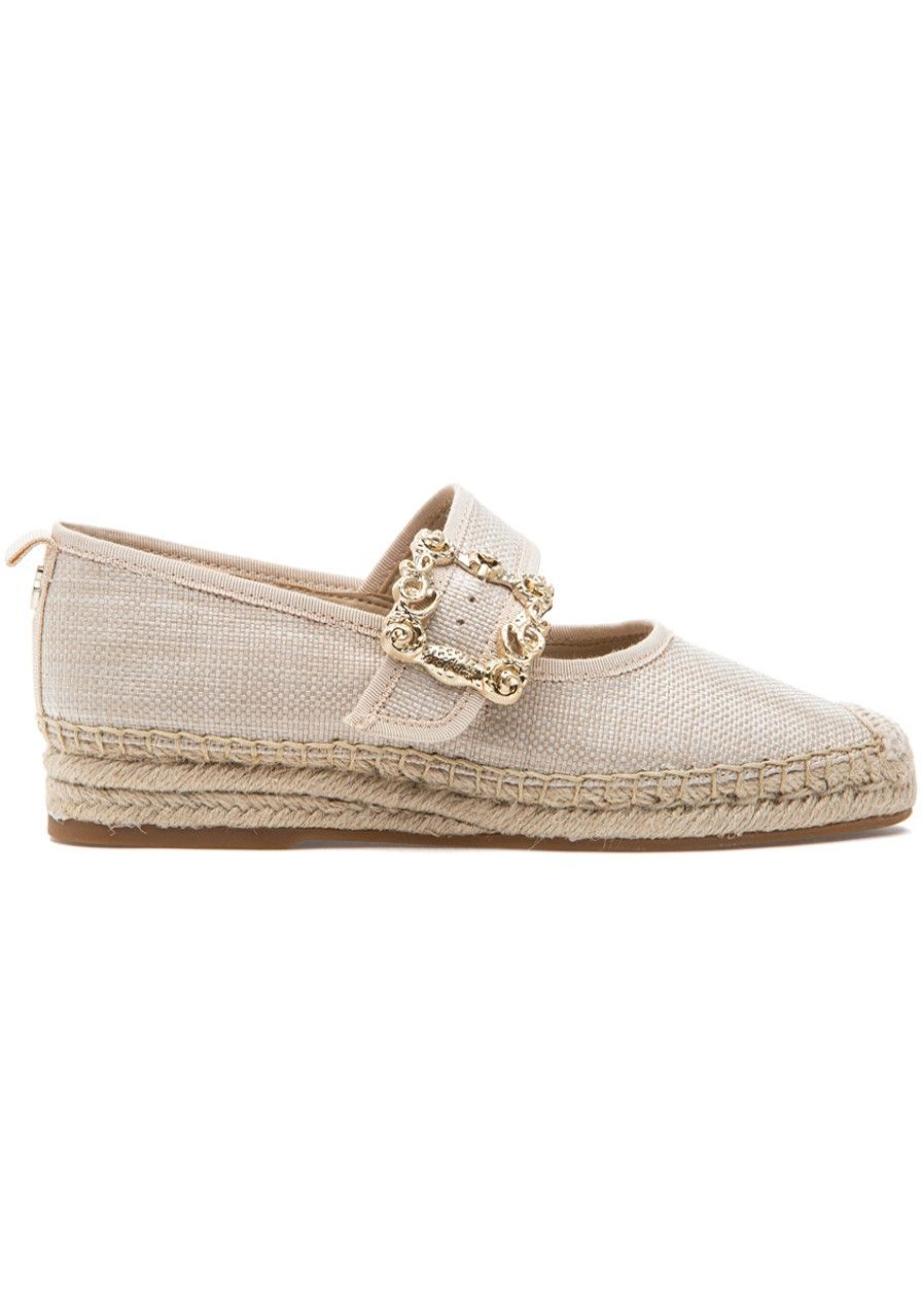Women Sam Edelman Flats | Maddy Mary Jane Espadrille Light Natural