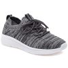 Women Urban Sport Sneakers | Dyann Sneaker Black 2-Tone Knit