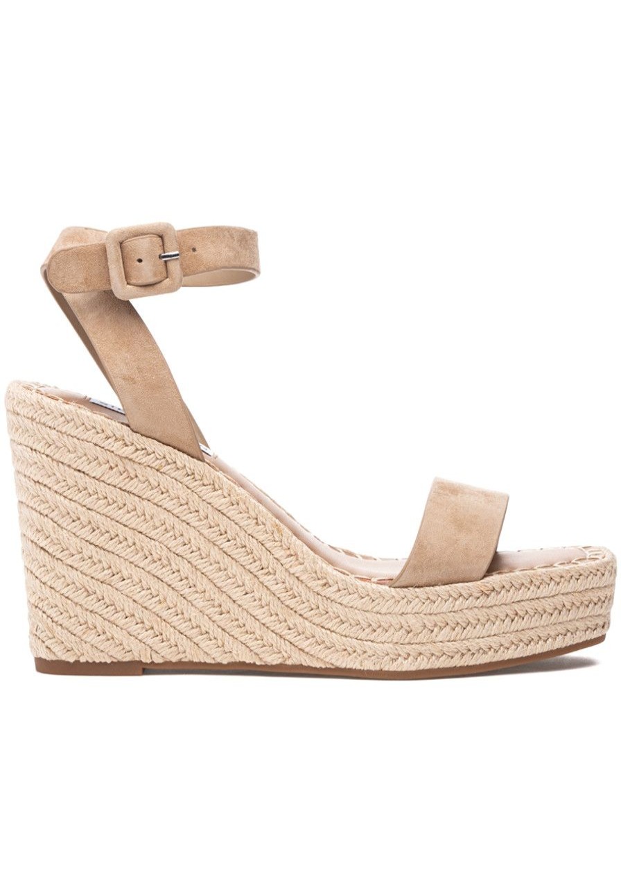 Women Steve Madden Sandals | Upstage Wedge Sandal Tan Suede
