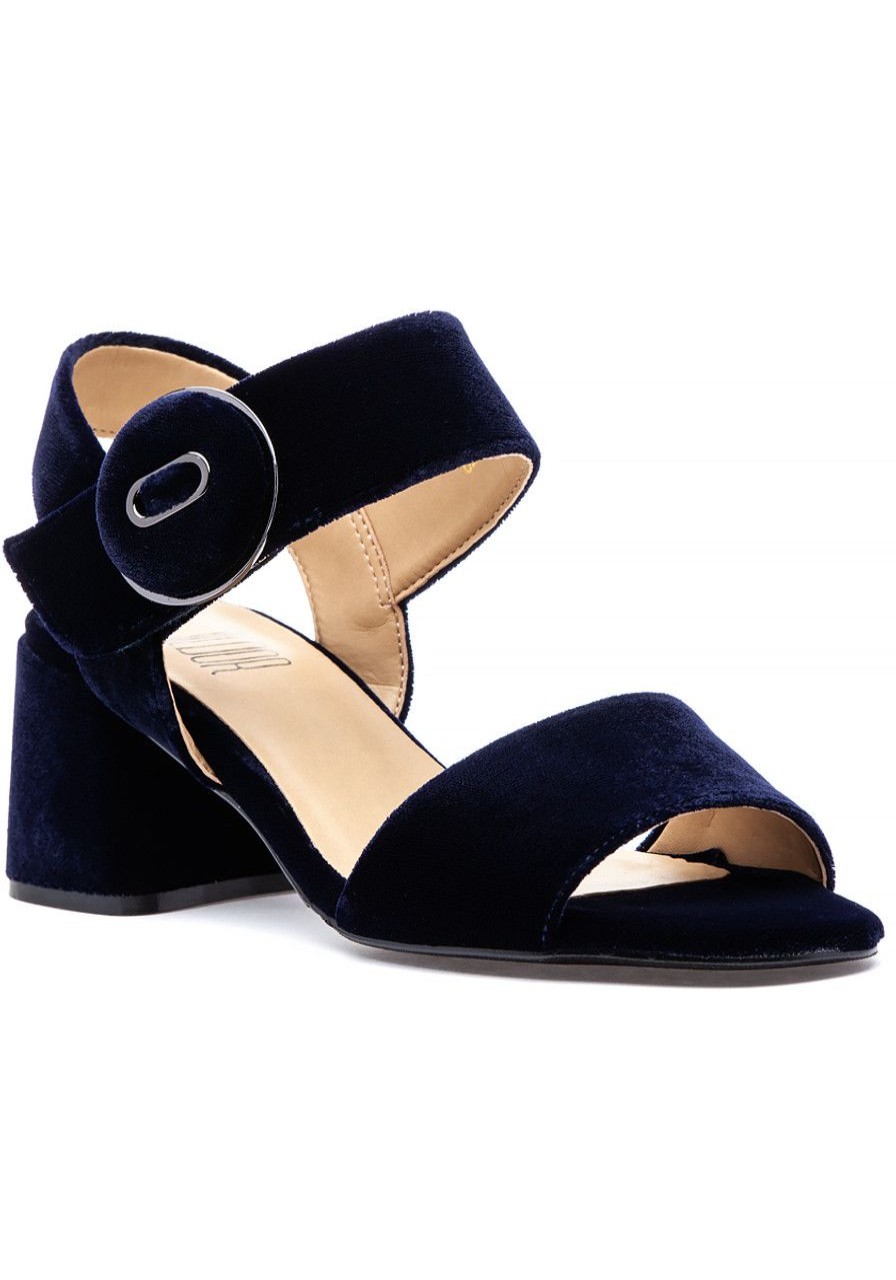 Women Jildor Sandals | Latte Sandal Navy Velvet