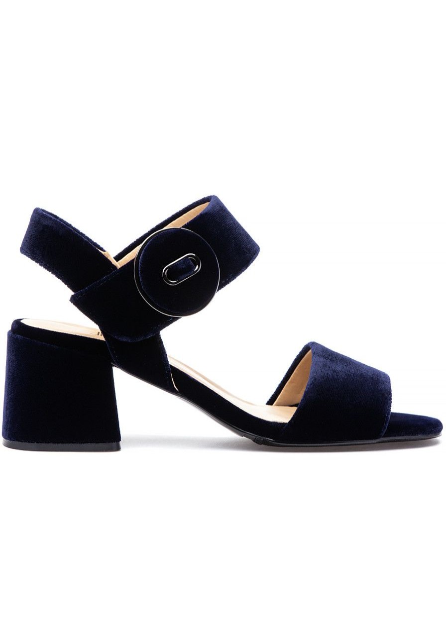 Women Jildor Sandals | Latte Sandal Navy Velvet