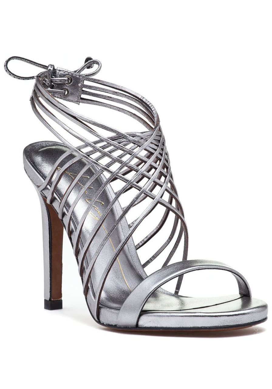 Women Lola Cruz Sandals | 069Z10Bk Sandal Gunmetal Leather