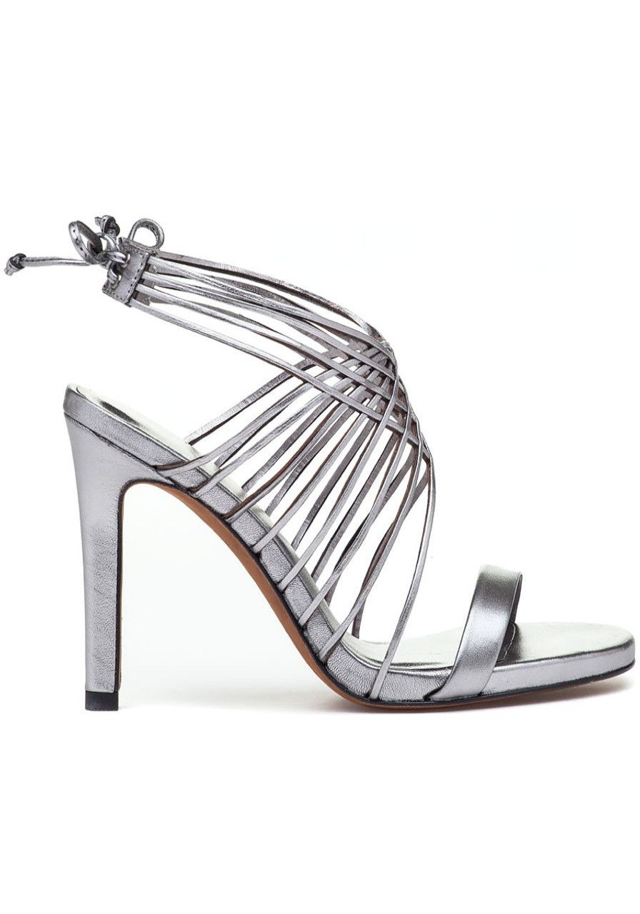 Women Lola Cruz Sandals | 069Z10Bk Sandal Gunmetal Leather