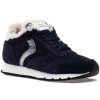 Women Voile Blanche Sneakers | Julia Fur Sneaker Navy Suede
