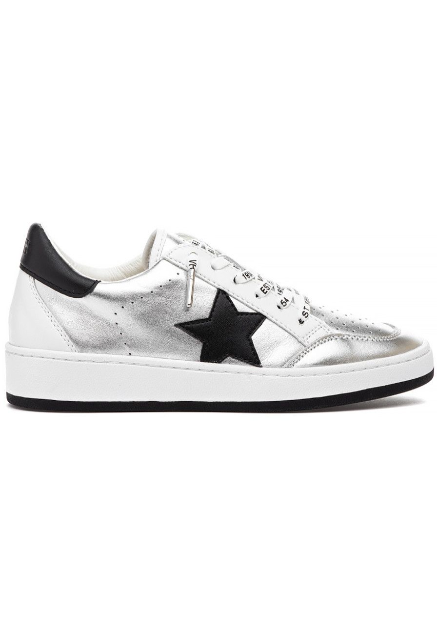 Women Vintage Havana Sneakers | Cristo Sneaker Washed Silver