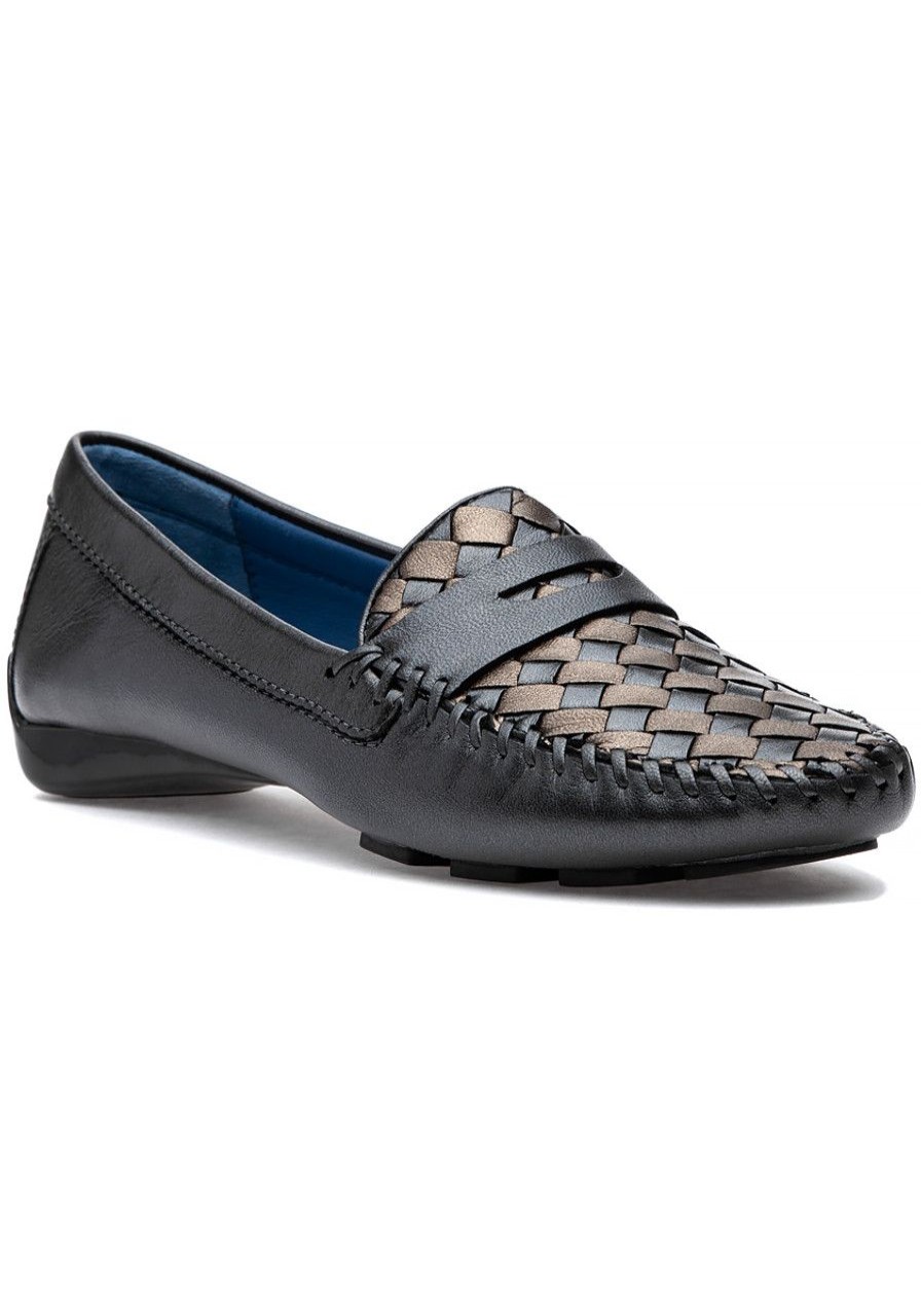 Women Robert Zur Flats | Petra Loafer Pewter/Bronze