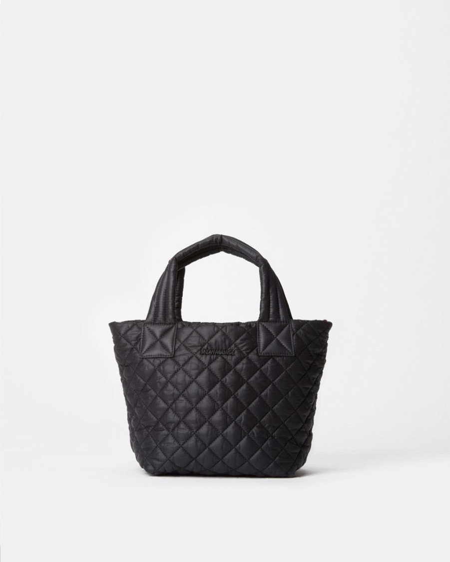 Women MZ Wallace Handbags Crossbody Bags | Mini Metro Tote Deluxe Black