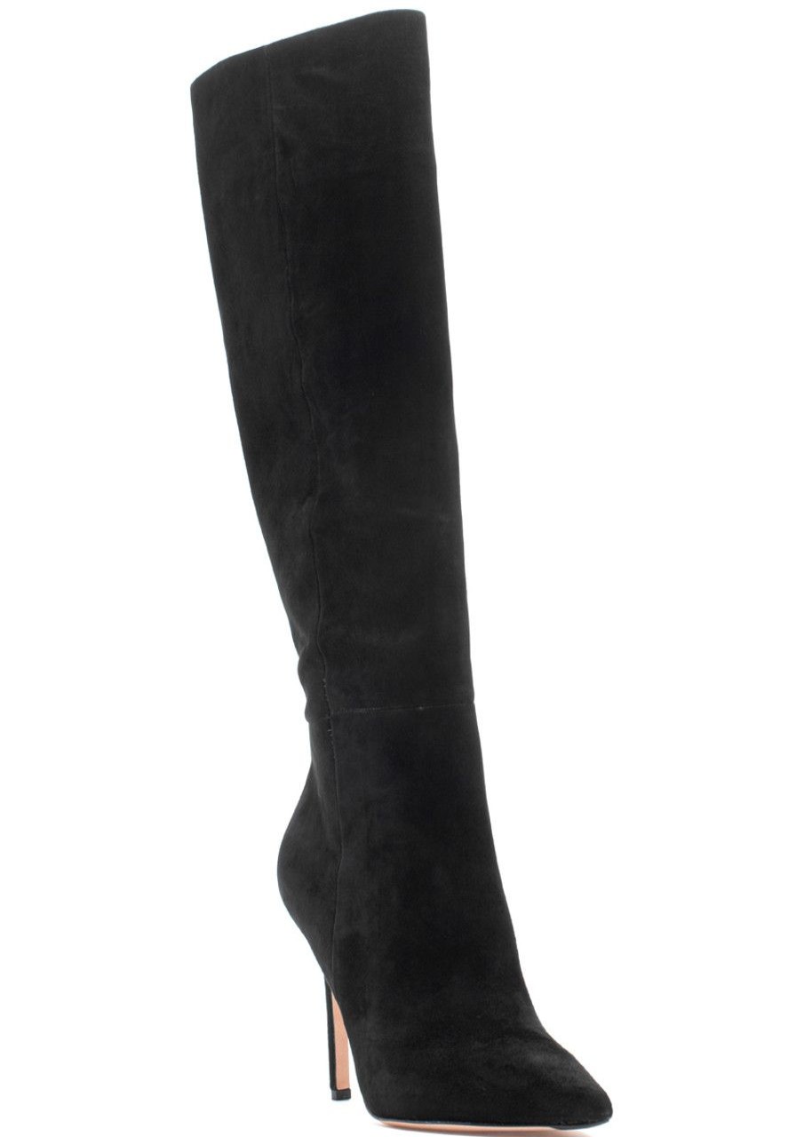 Women Veronica Beard Boots | Lisa Tall Boot Black Suede