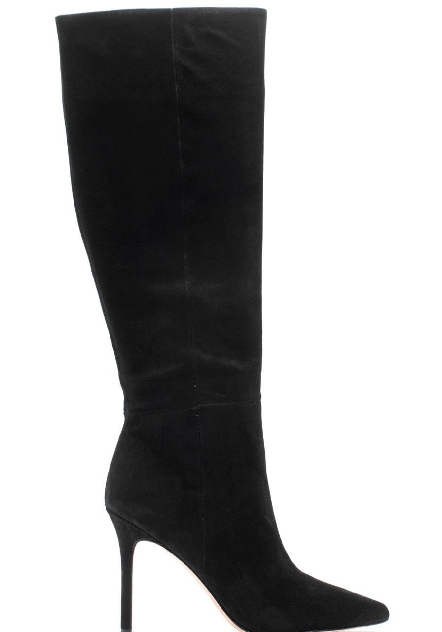 Women Veronica Beard Boots | Lisa Tall Boot Black Suede