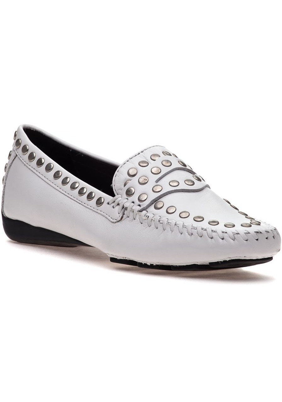 Women Robert Zur Loafers & Oxfords | Tango White Leather Loafer