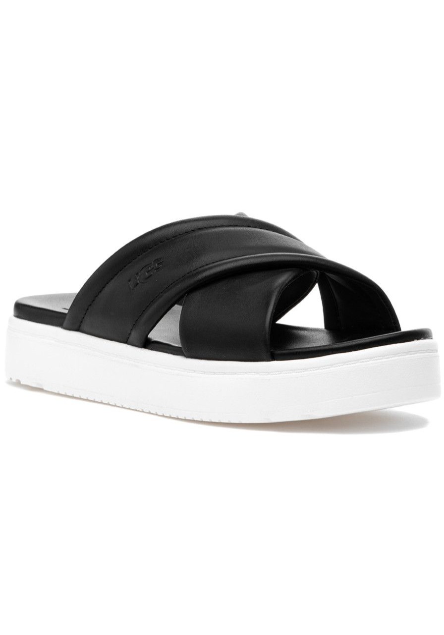 Women UGG® Sandals | W Zayne Cross Sandal Black Leather