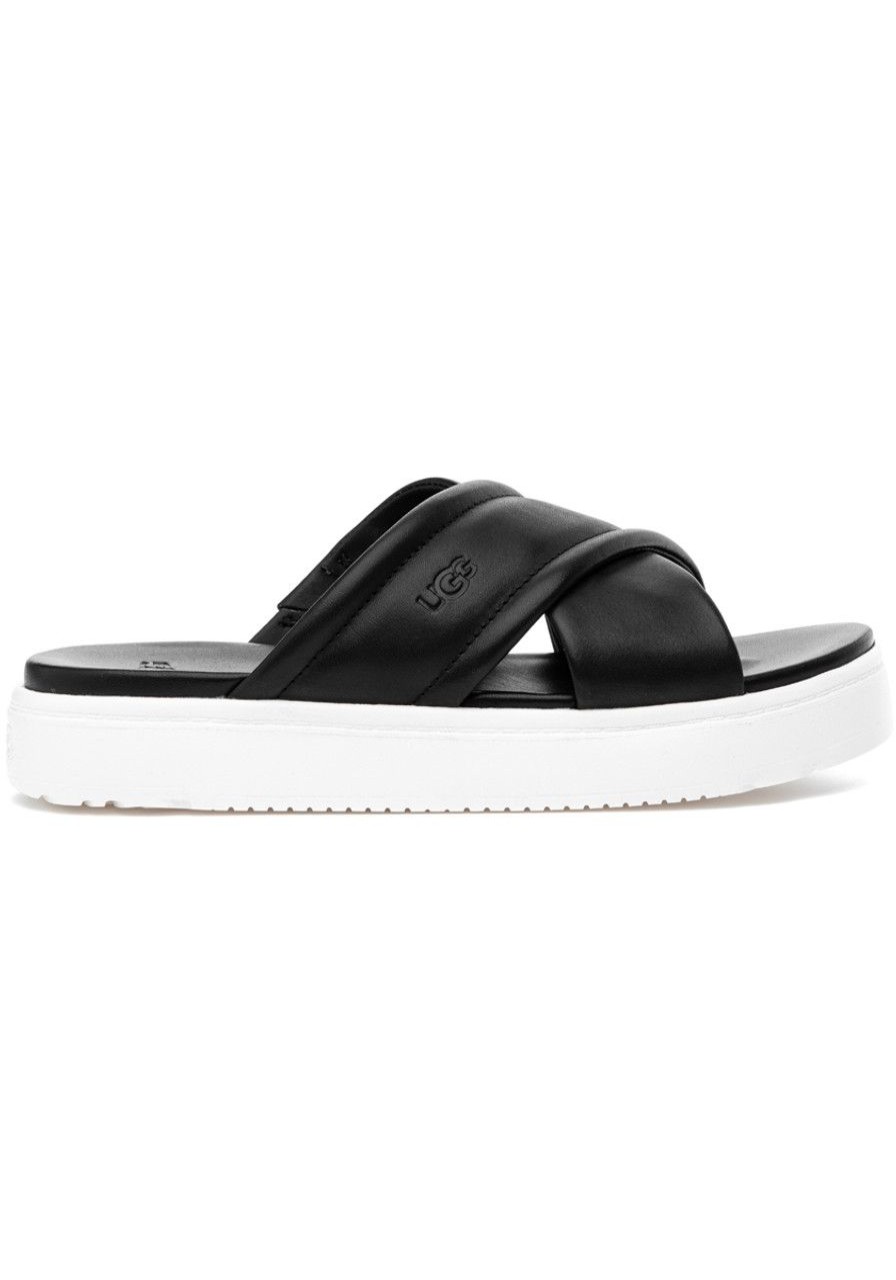 Women UGG® Sandals | W Zayne Cross Sandal Black Leather