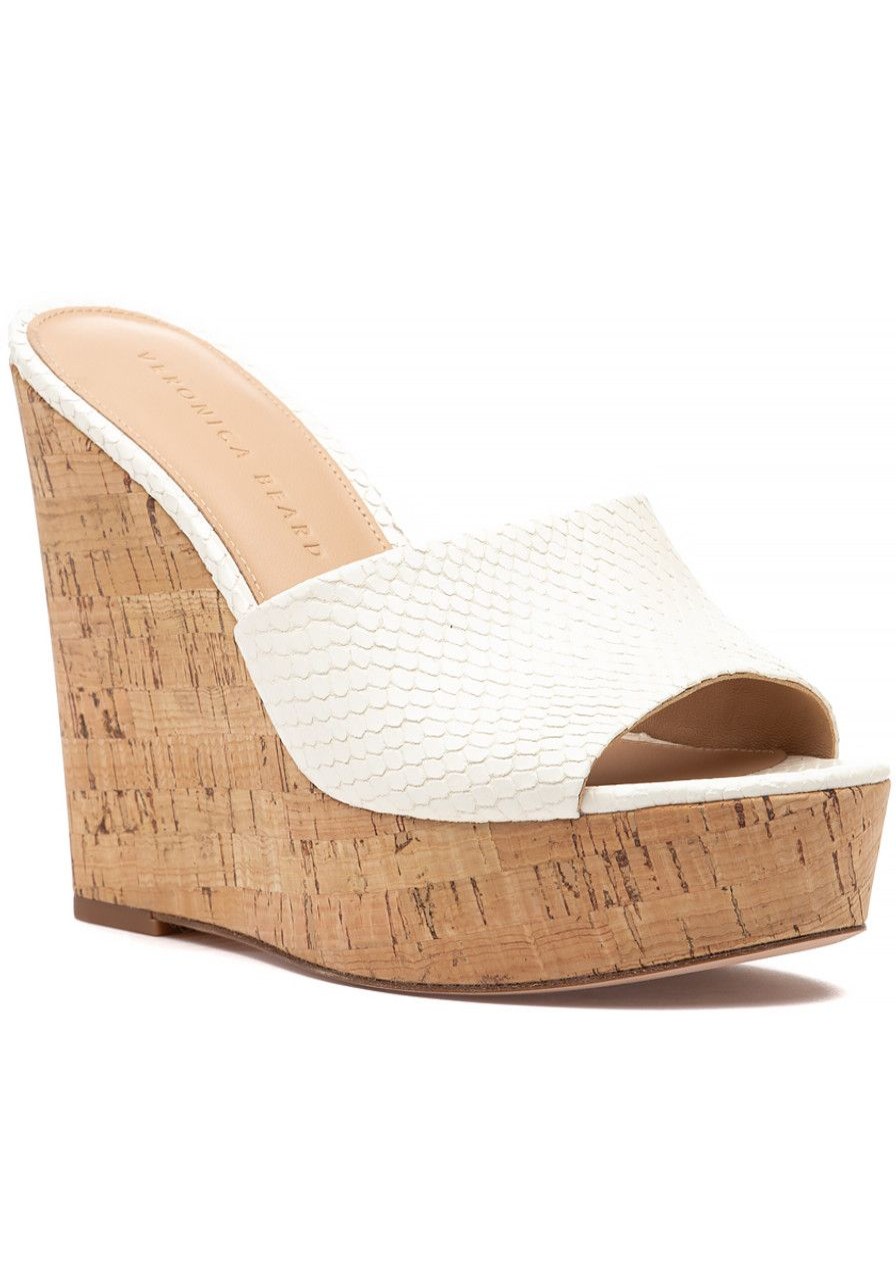 Women Veronica Beard Sandals | Dali Wedge White