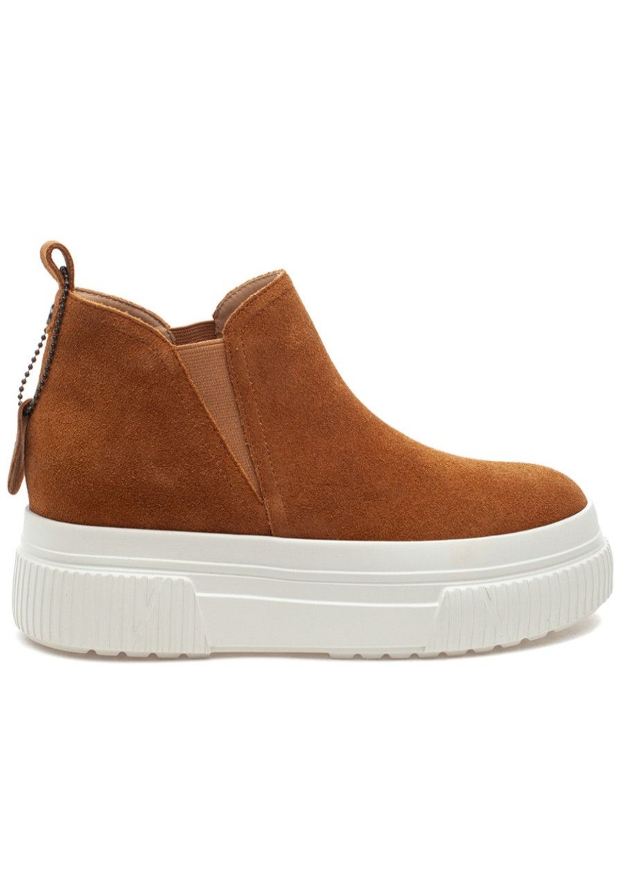 Women J/Slides Boots | Wendie Boot Tan Waterproof Suede