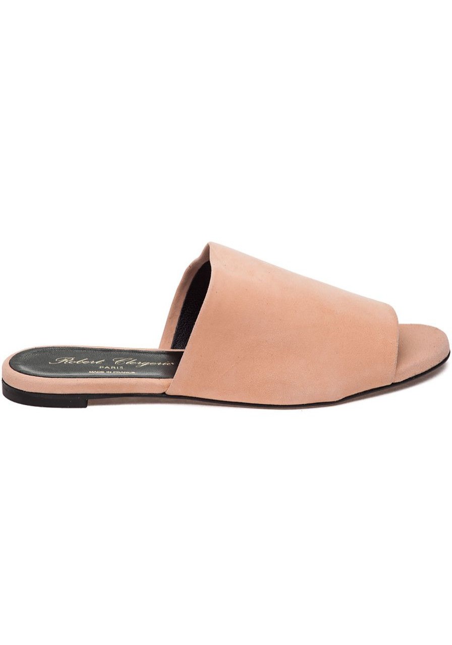 Women Robert Clergerie Sandals | Gigy Slide Beige Suede