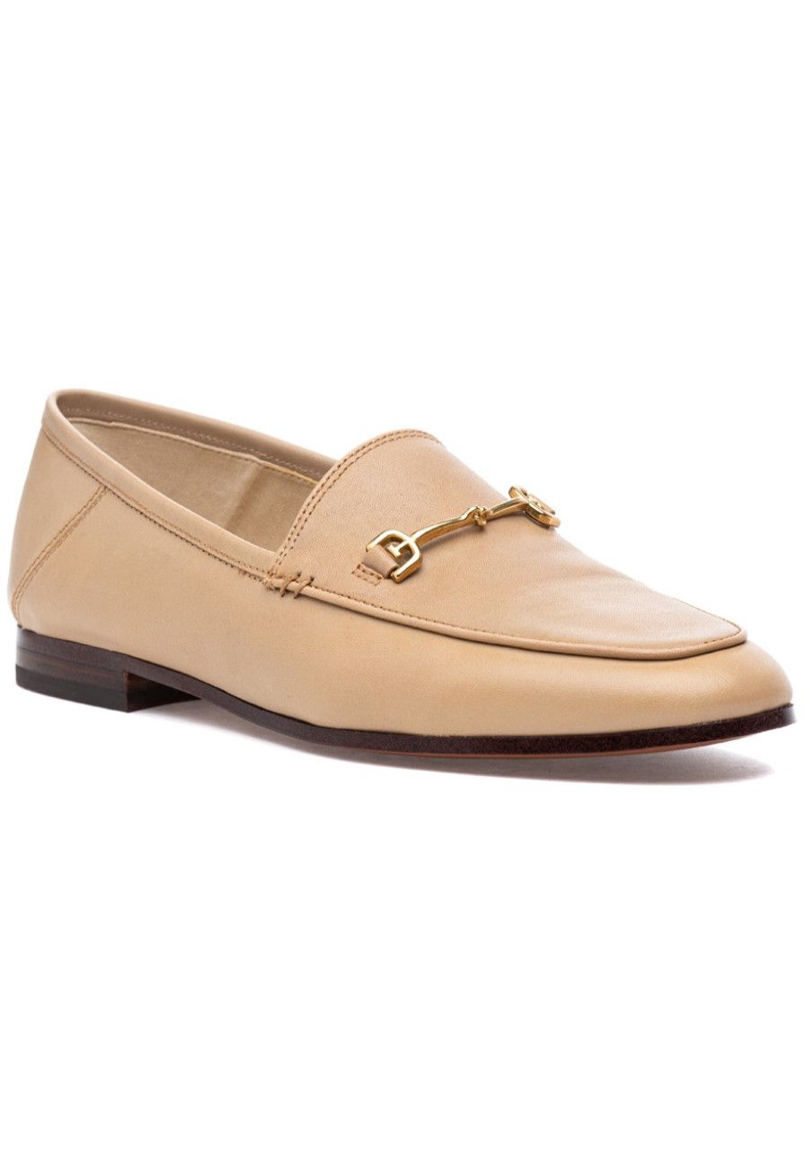 Women Sam Edelman Flats | Loraine Loafer Soft Beige Leather