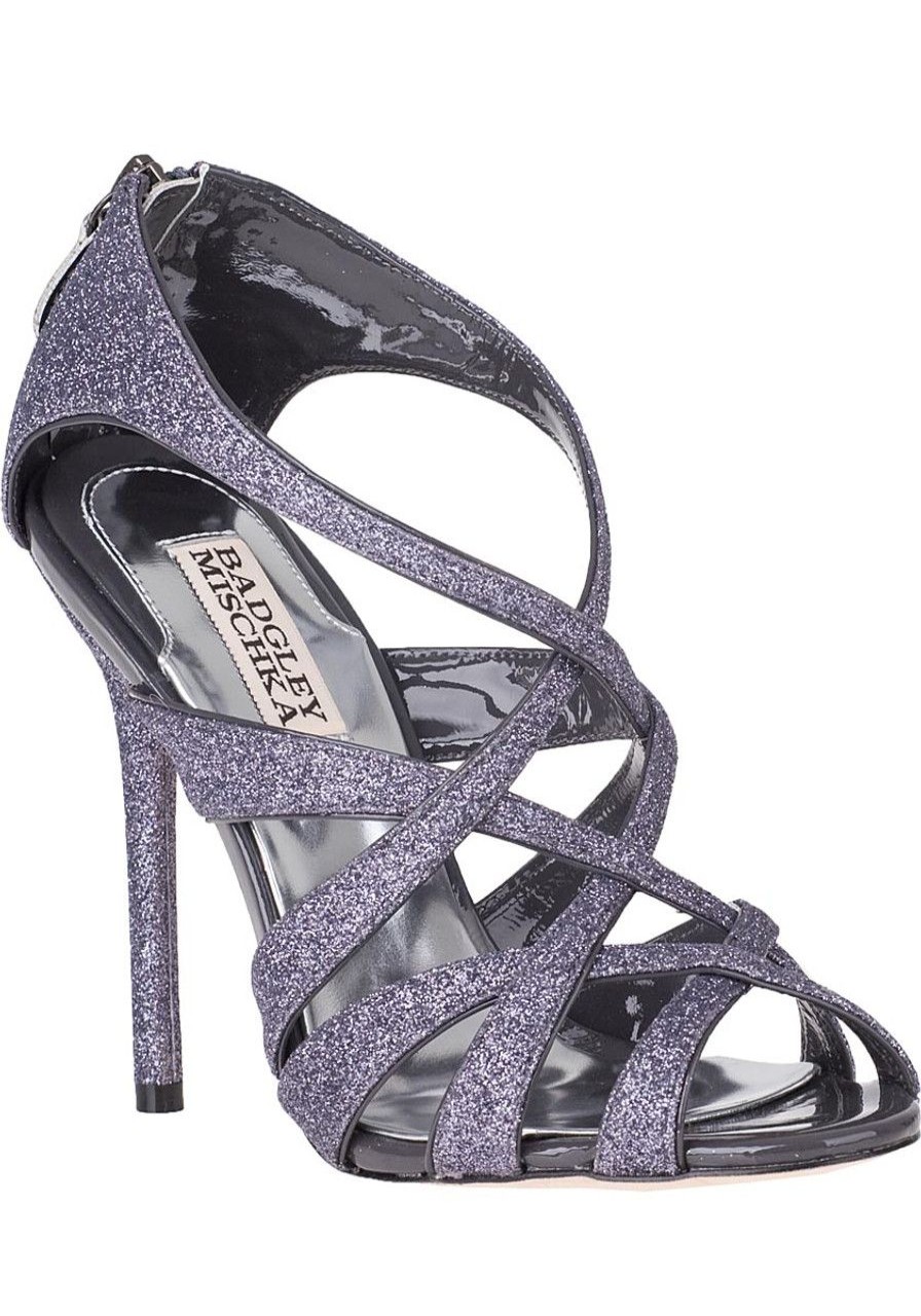 Women Badgley Mischka Pumps | Junebug Evening Sandal Pewter Glitter