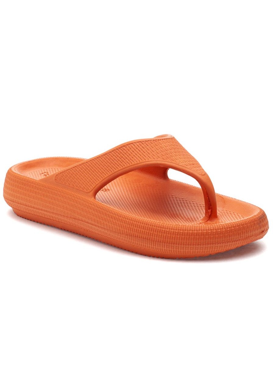 Women Beach Slides Sandals | Sandee Sandal Orange Eva