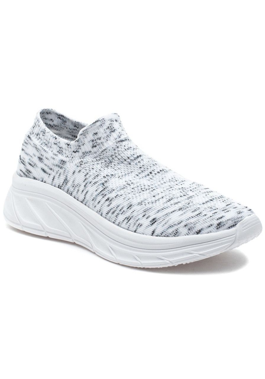 Women Urban Sport Sneakers | Wren Sneaker White 2-Tone Knit