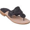 Women Jack Rogers Sandals | Palm Beach Thong Sandal Black Leather