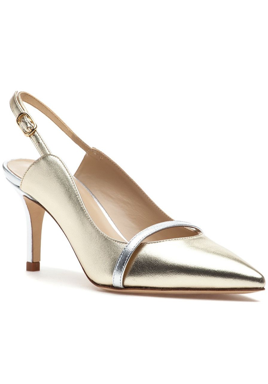 Women 275 Central Pumps | Mark Pump Gold Leather