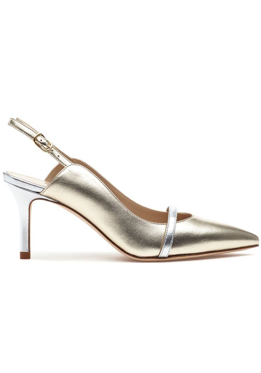 Women 275 Central Pumps | Mark Pump Gold Leather