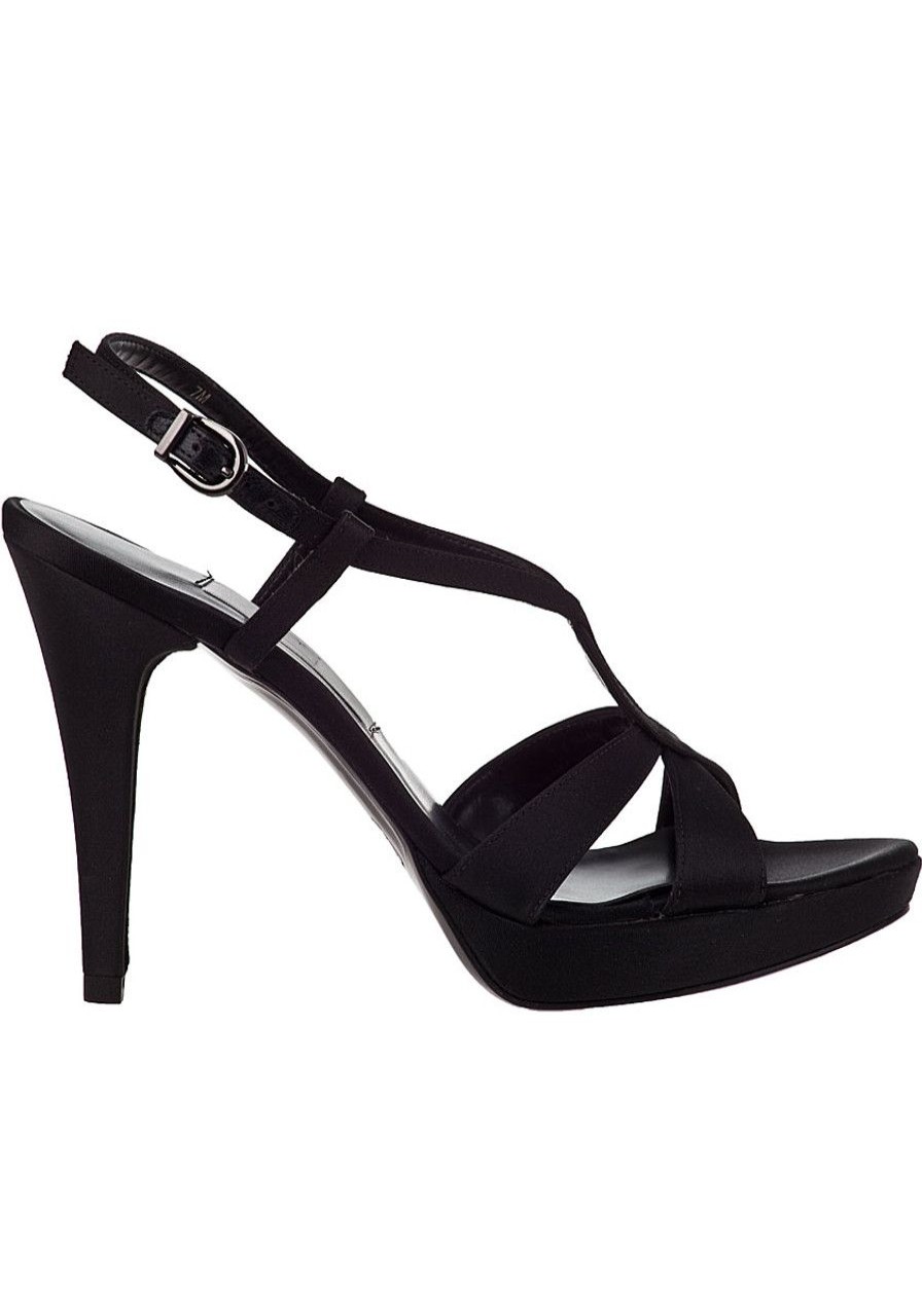 Women Jildor Sandals | Quartilla Evening Sandal Black Satin
