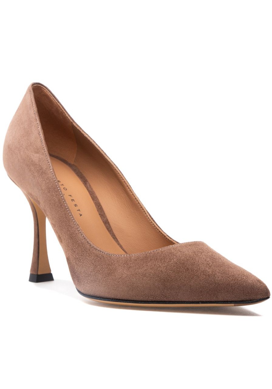 Women Roberto Festa Pumps | Lory Pump Dark Beige Suede