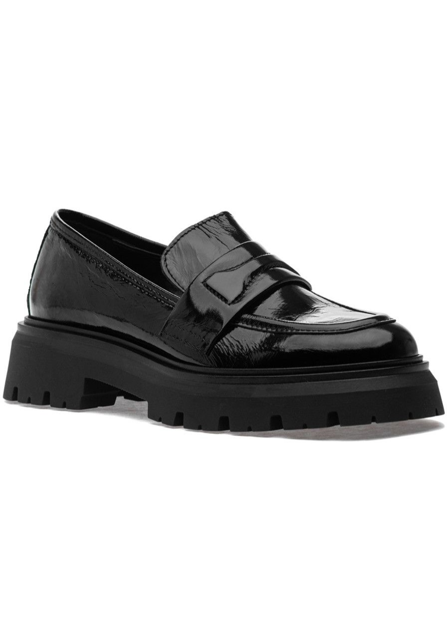 Women 275 Central Loafers & Oxfords | Lewis Loafer Black Patent Leather