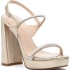 Women Pelle Moda Sandals | Olina 2 Sandal Gold Metallic Satin/Suede