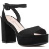 Women Chinese Laundry Sandals | Theresa Sandal Black Microsuede