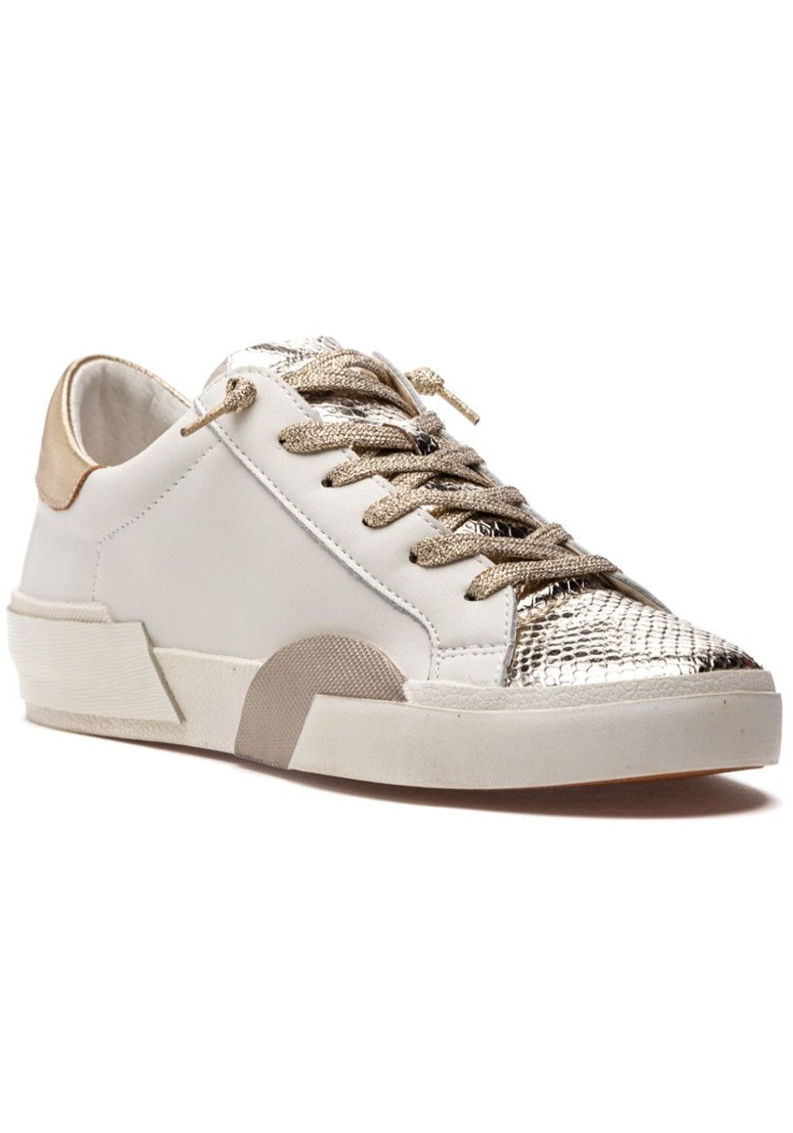 Women Dolce Vita Sneakers | Zina Sneaker White Gold Leather