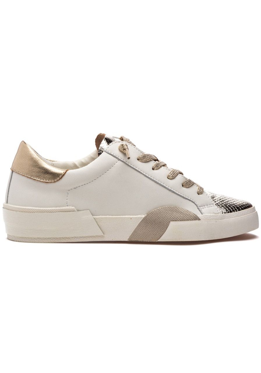 Women Dolce Vita Sneakers | Zina Sneaker White Gold Leather