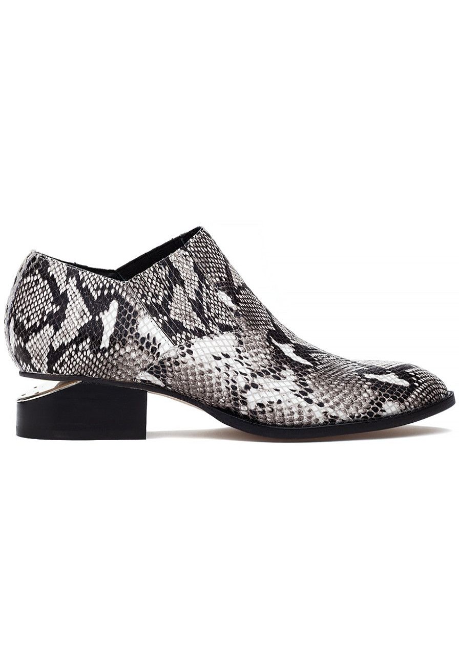 Women Silent D Boots | Ivtay Boot Black & White Python