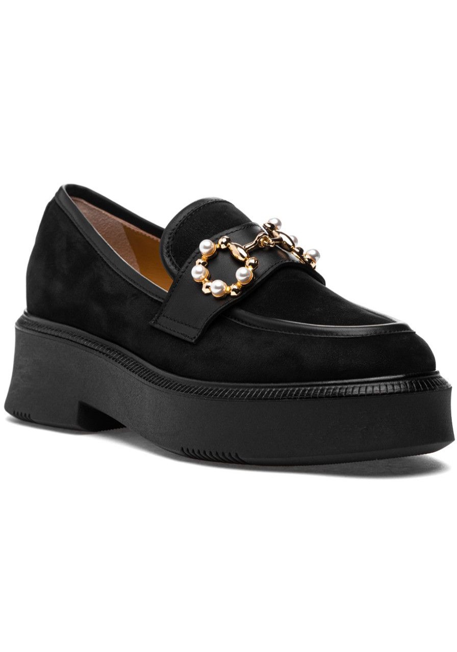 Women 275 Central Loafers & Oxfords | Missy Loafer Black Suede