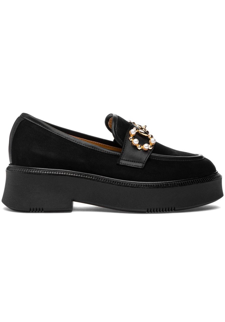 Women 275 Central Loafers & Oxfords | Missy Loafer Black Suede