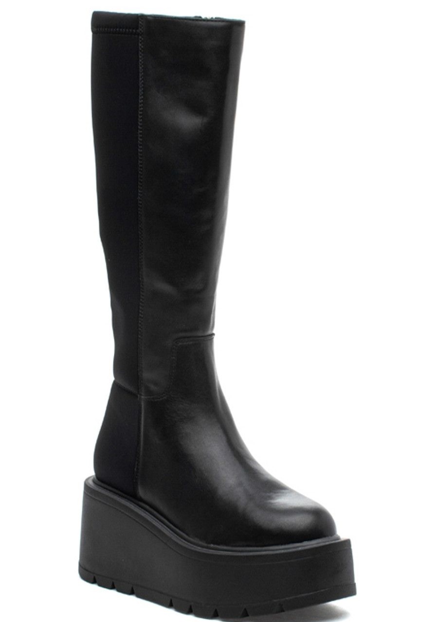 Women J/Slides Boots | Victoria Boot Black Leather