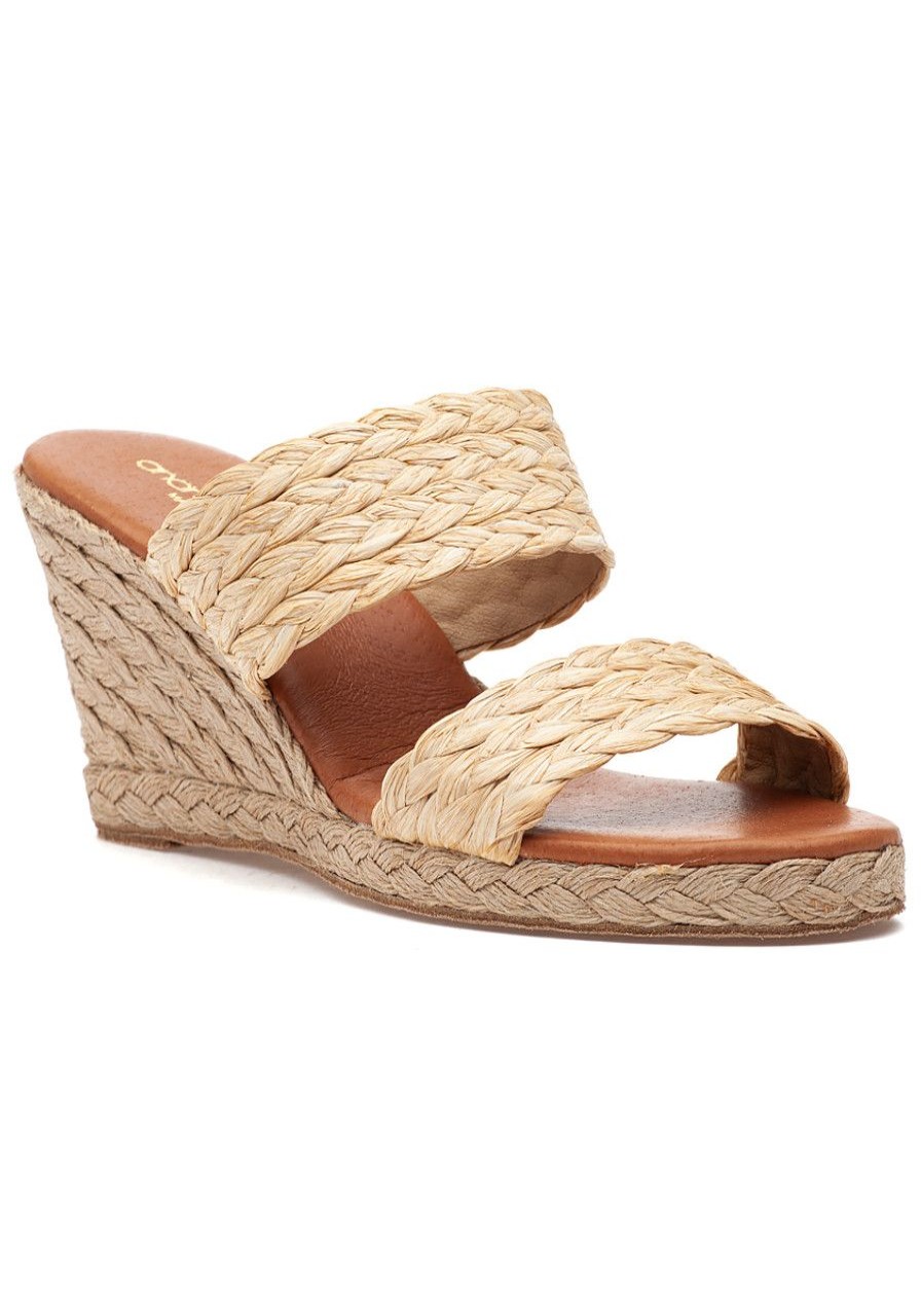 Women Andre Assous Sandals | Nolita Rafia Sandal Beige
