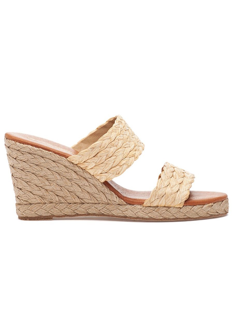 Women Andre Assous Sandals | Nolita Rafia Sandal Beige
