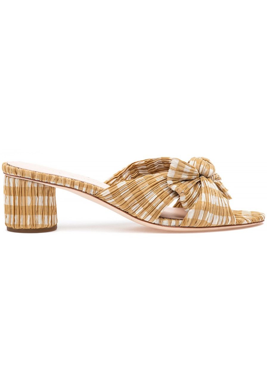 Women Loeffler Randall Sandals | Emilia Sandal Mustard Gingham