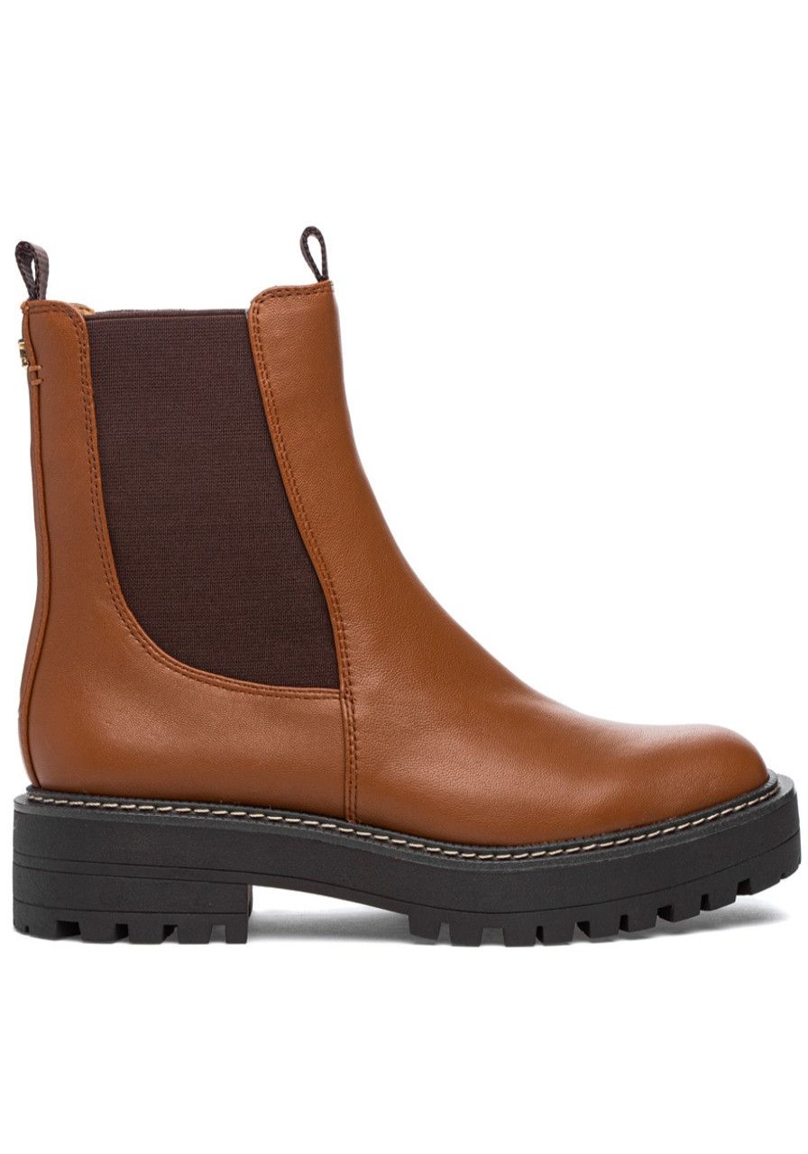 Women Sam Edelman Boots | Laguna Boot Tawny Brown Waterproof Leather