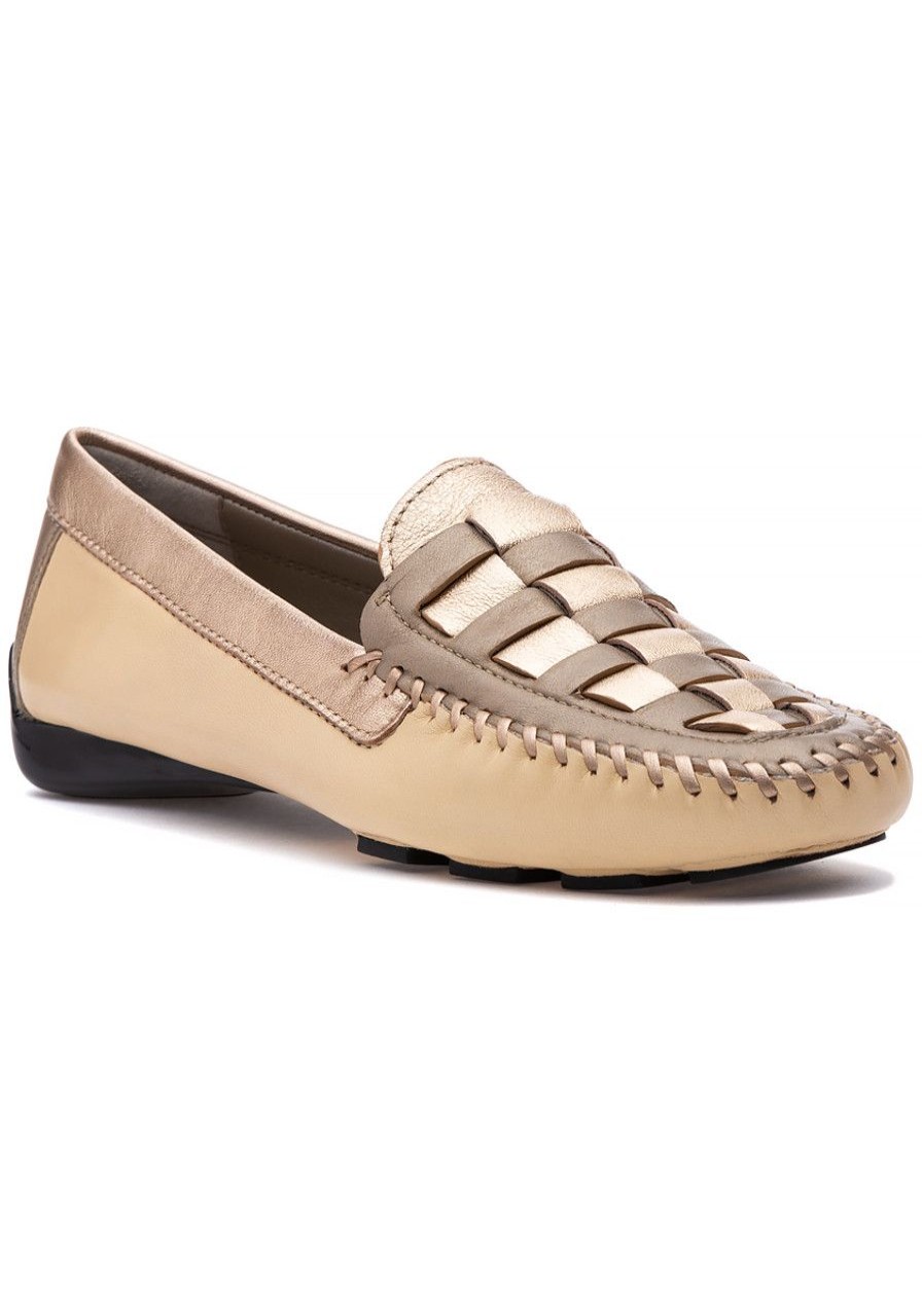 Women Robert Zur Loafers & Oxfords | Vera Loafer Natural/Gold