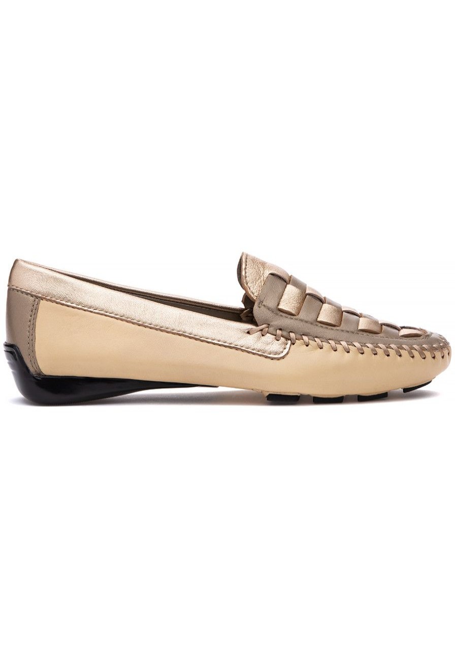 Women Robert Zur Loafers & Oxfords | Vera Loafer Natural/Gold