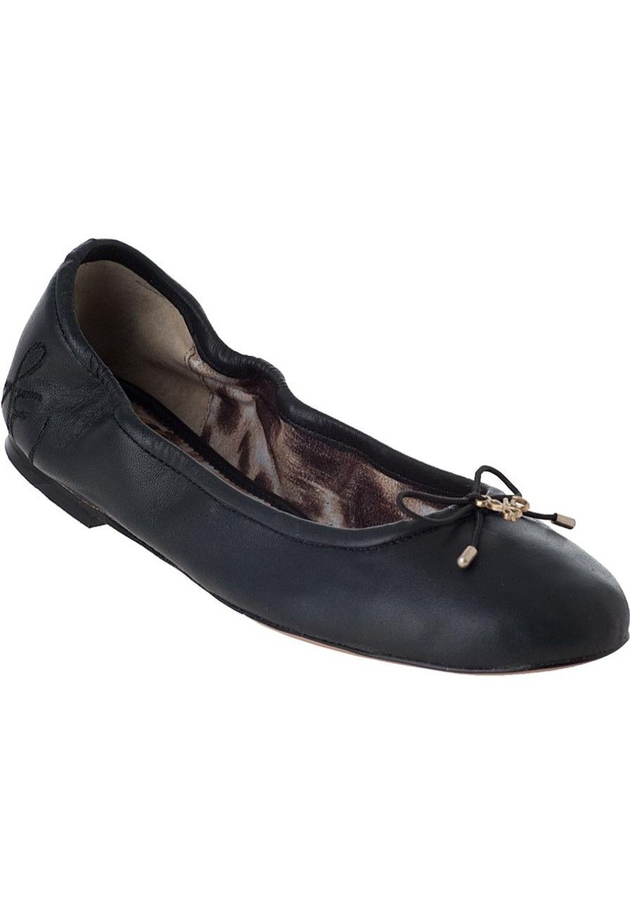 Women Sam Edelman Flats | Felicia Flat Black Leather