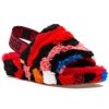 Women UGG® Slippers | Fluff Yeah Slide Cali Collage Red