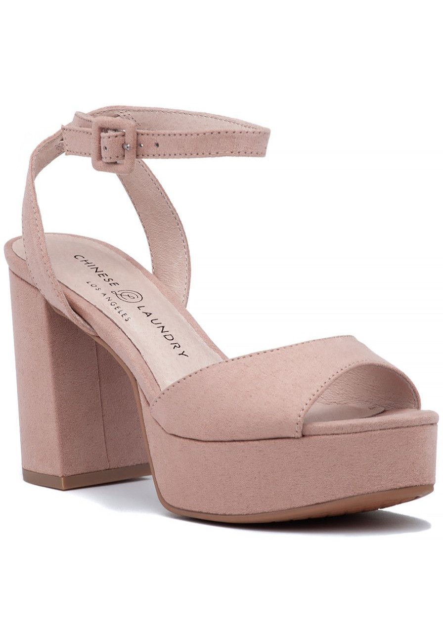Women Chinese Laundry Sandals | Theresa Sandal Dark Nude Microsuede