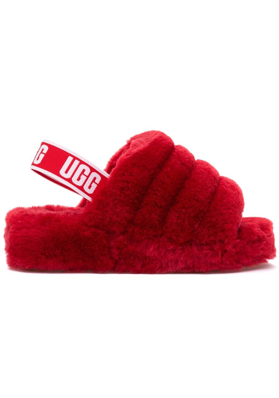 Women UGG® Slippers | Fluff Yeah Slipper Red