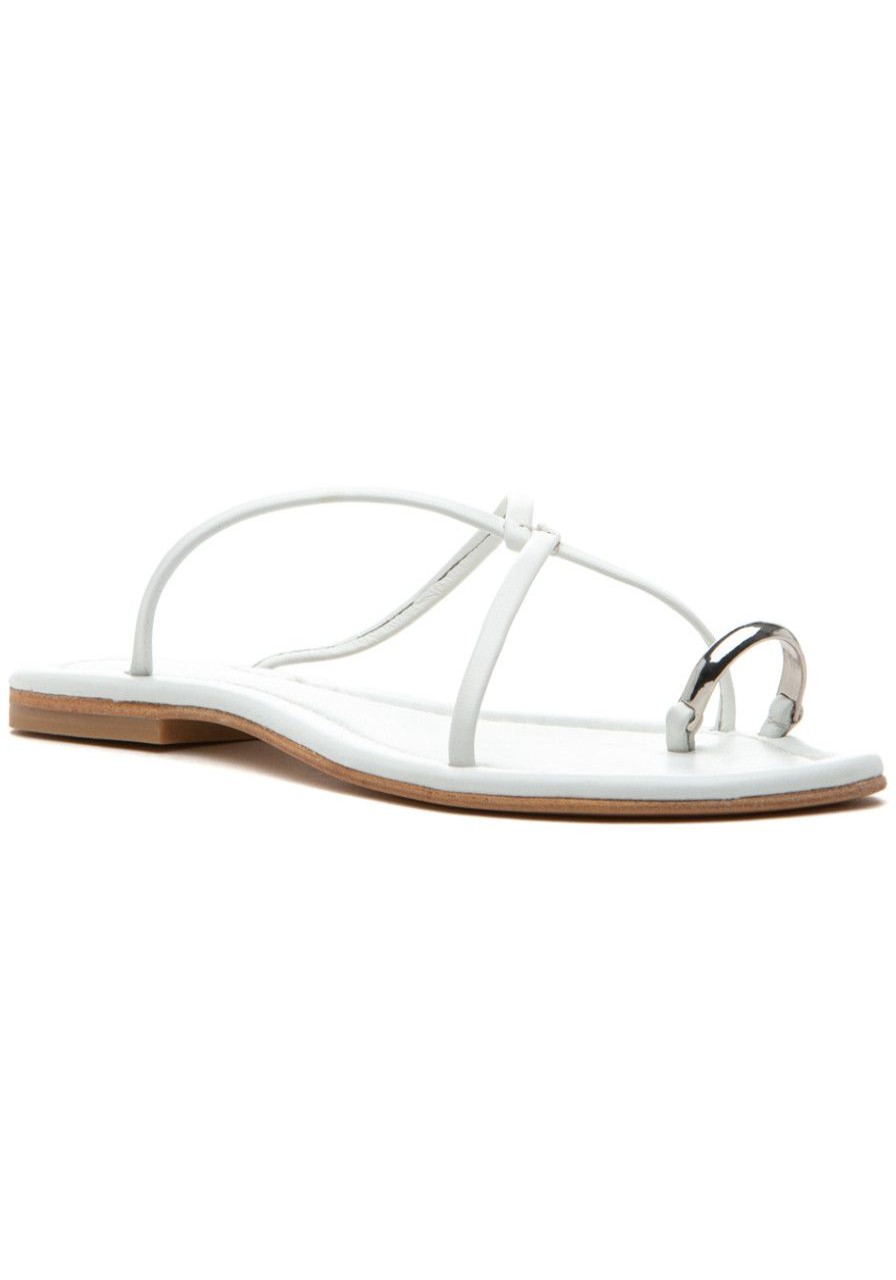Women Jeffrey Campbell Sandals | Pacifico Sandal White Silver Leather