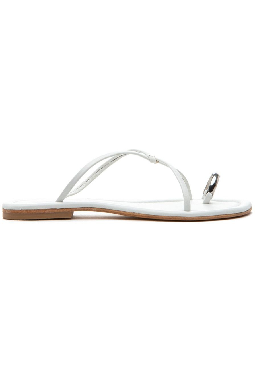 Women Jeffrey Campbell Sandals | Pacifico Sandal White Silver Leather