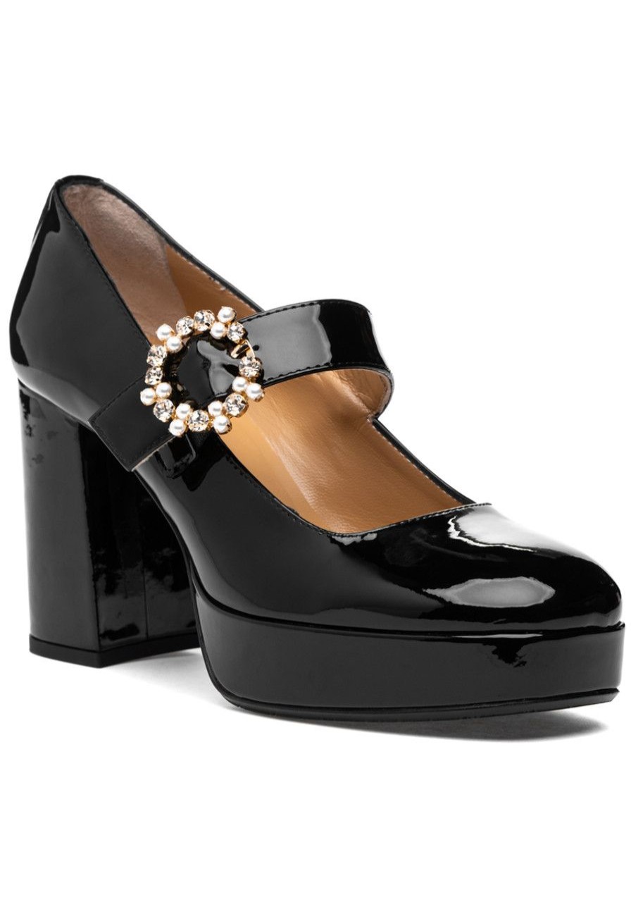 Women 275 Central Pumps | Marty Mary Jane Pump Black Patent Leather